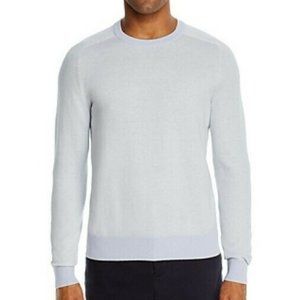 The Men's Store Cotton Silk Cashmere Chevron Sweater Mens Lt. Grey $128